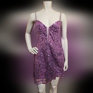 💙 75. Lulus Size XL Purple Sequin Dress